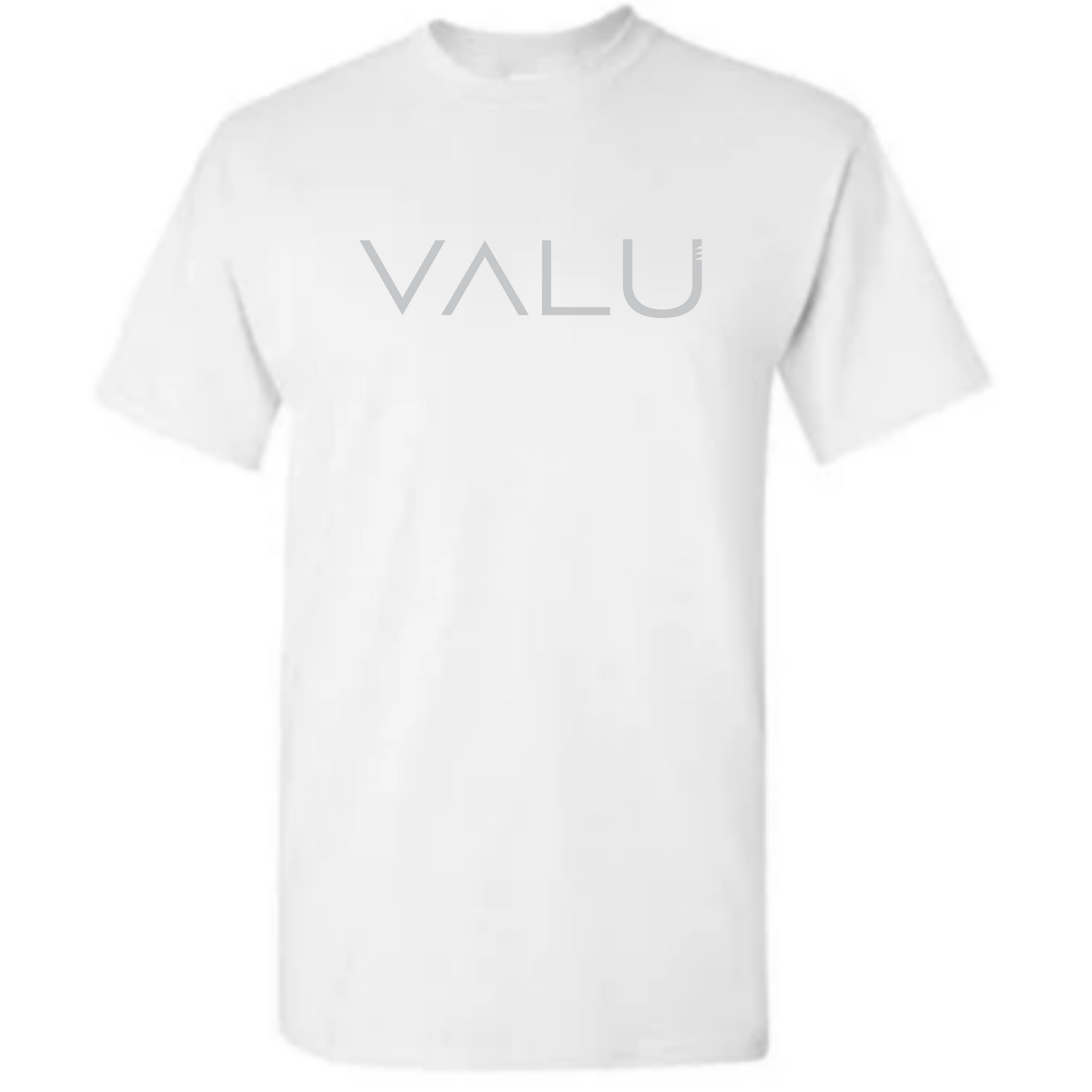 VALU original gray (on white tee)