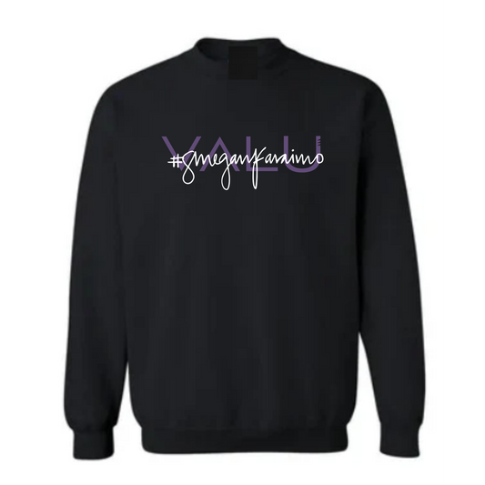 OG combo - purple & white (on black sweatshirt)