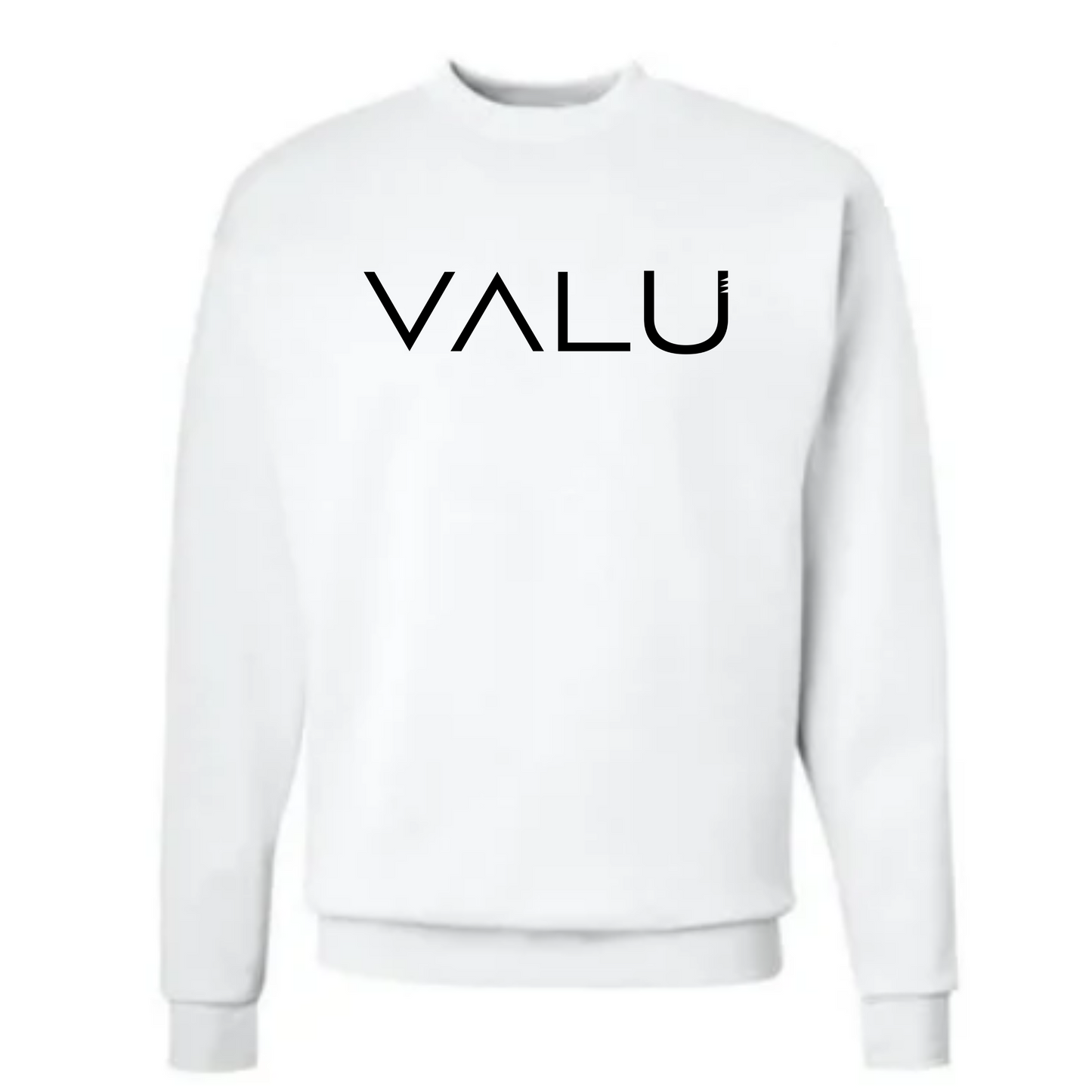 VALU original black (on white sweatshirt)