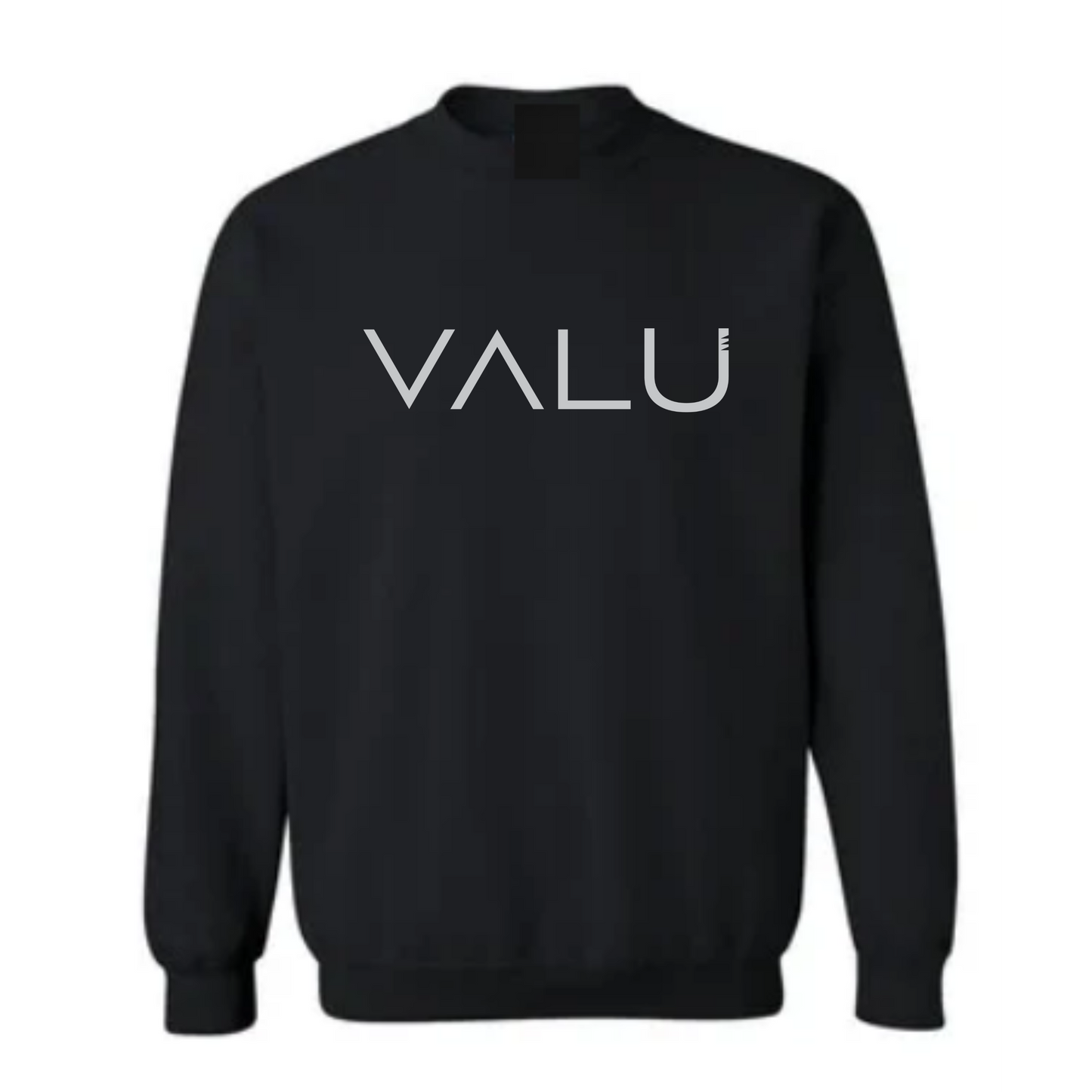 VALU original gray (on black sweatshirt)