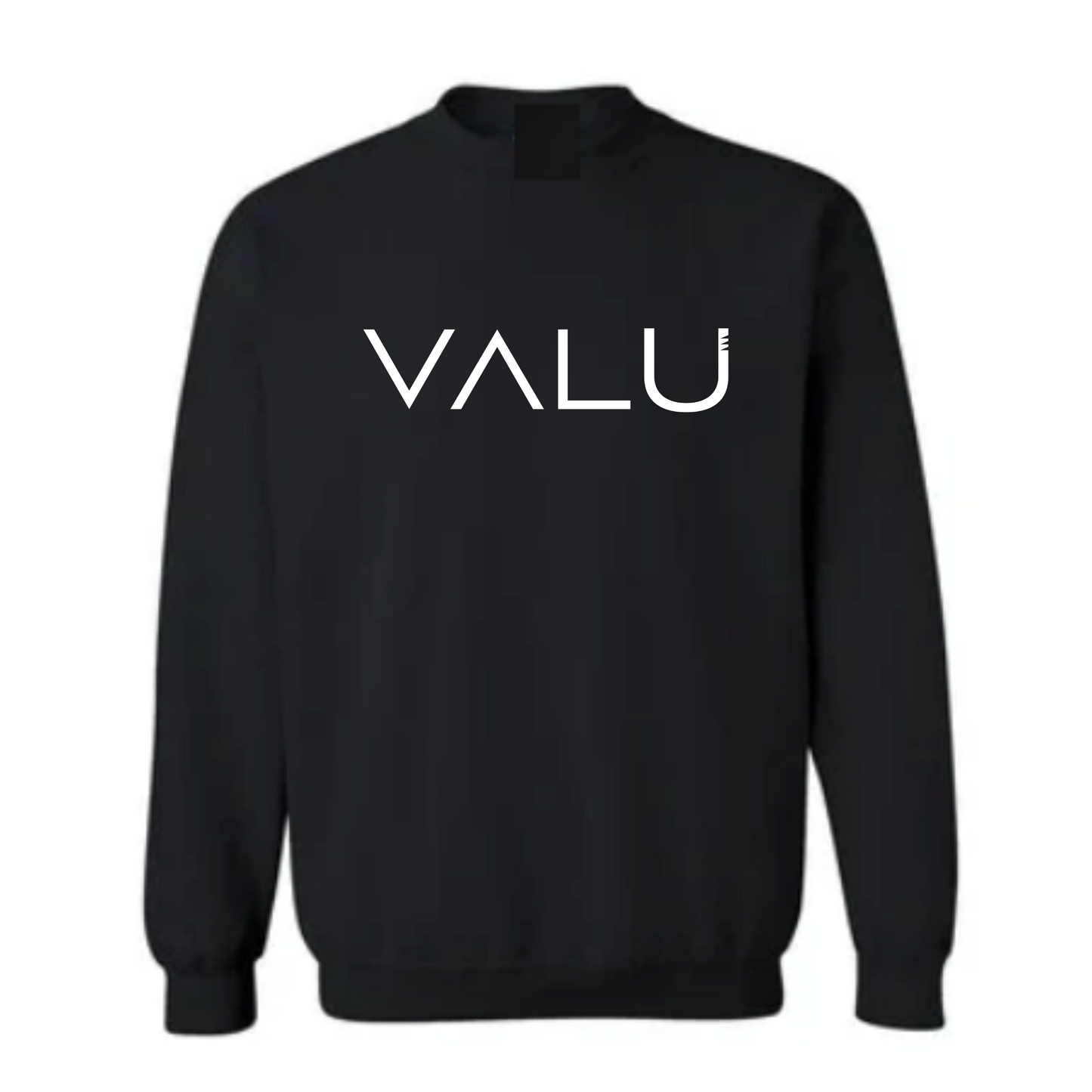 VALU original white (on black sweatshirt)