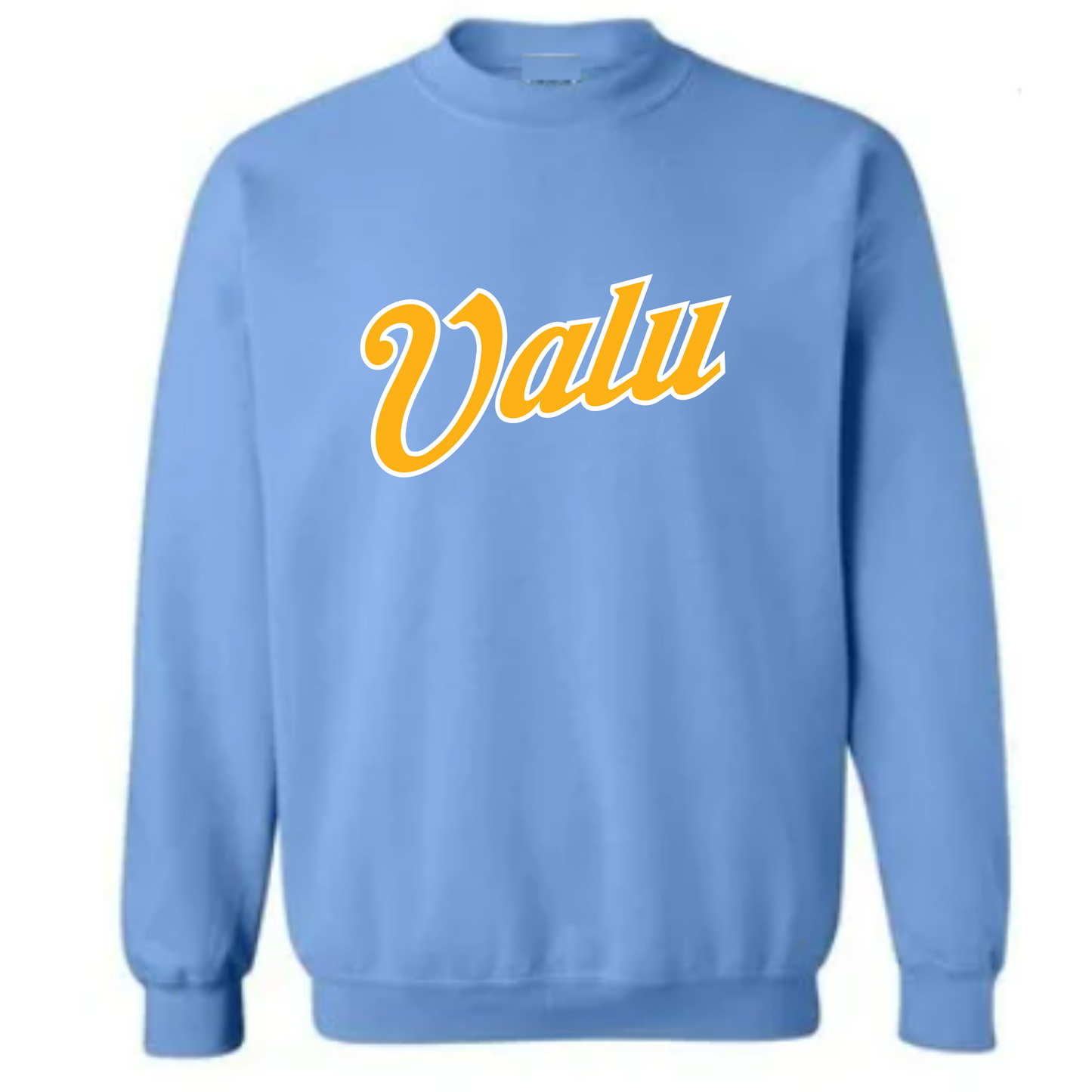 Valu script sweatshirt (in blue)